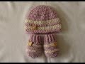 VERY EASY basic crochet baby hat tutorial - striped baby beanie for beginners