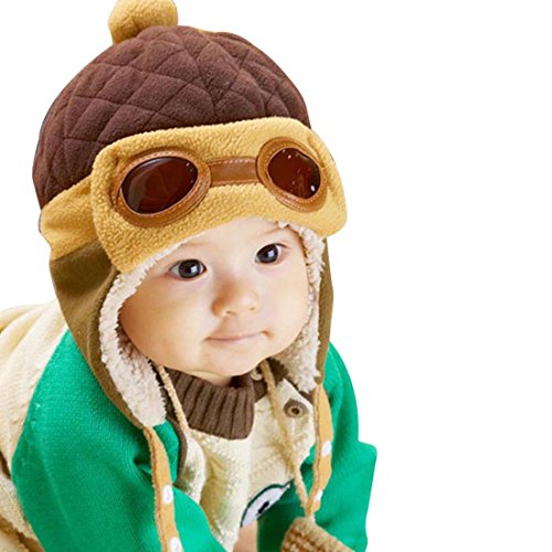 FEITONG® Cute New kids Infant Girls Boys Beanie Pilot Aviator Crochet Earflap Hats Winter Warm Cap Hat