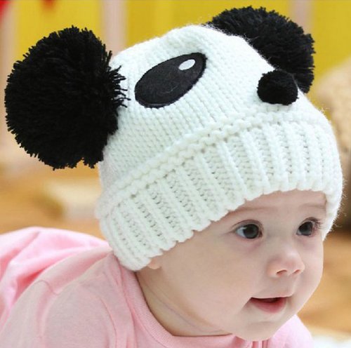 FEITONG Lovely Cute Baby Toddlers Kids Girls Boys Stretchy Warm Winter Panda Cap Hat Beanie