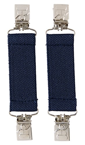 Sportoli™ Kids Elastic and Metal Glove and Mitten Clips with Snowman Accent - Navy