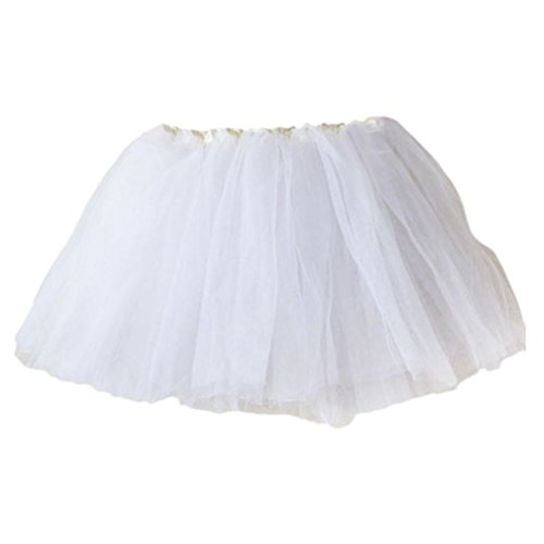 Usstore Girls Kids Baby Princess Pettiskirt Party Ballet Tutu Skirt Mini Dress (White)