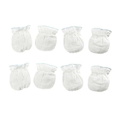 Newborn Baby No-Scratch Mittens. 4 Pairs. Bamboo