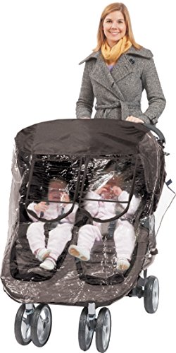 Comfy Baby! Rain-cover Special Designed for the City Mini Double Stroller, Comes with Clear See-Thru Windows with Extra Sun Shade, Plus Protection Net When Window is Open.