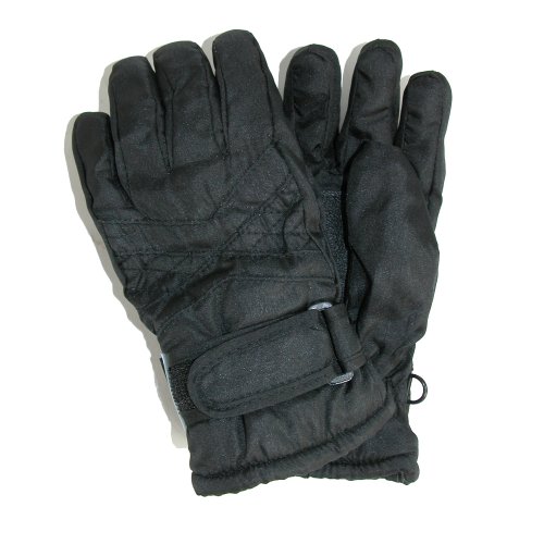 CTM® Toddlers Thinsulate Lined Water Resistant Winter Gloves, Black