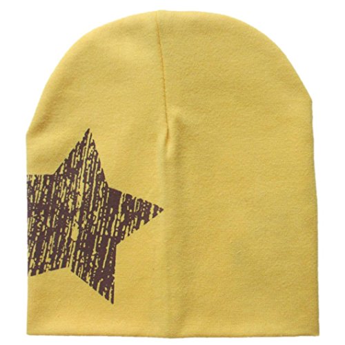 Mikey Store Winter Warm Child Toddler Hairball Cap Boy Girl Knit Beanie Hat Crochet (Yellow)