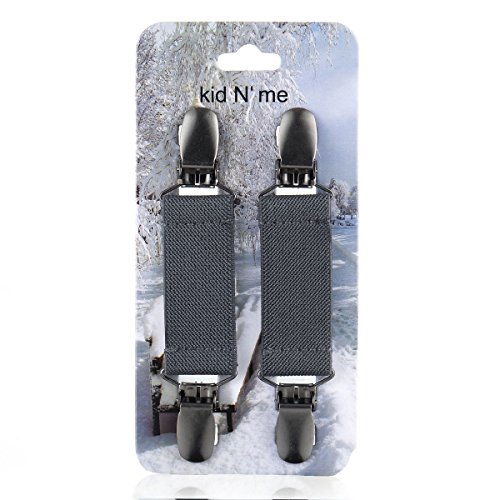 Kid n' Me Mitten Clips – Stainless Steel and Flexible Elastic Glove Accessories – Firm, Reliable Grip Strength – Versatile Keeper
