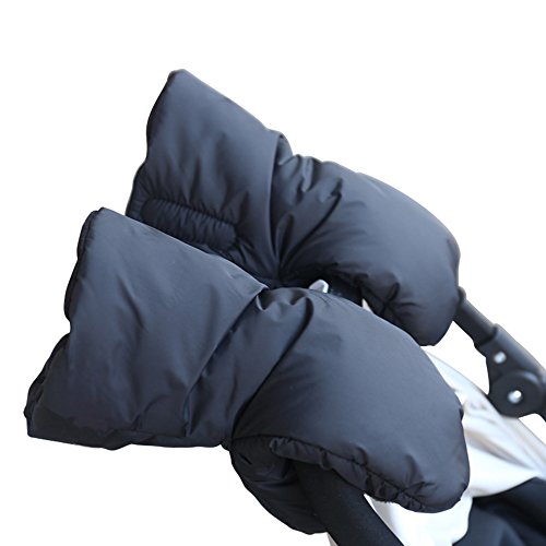 Stroller Hand Muff,Alotpower Extra Thick Stroller Gloves Winter Waterproof Anti-freeze Gloves Black