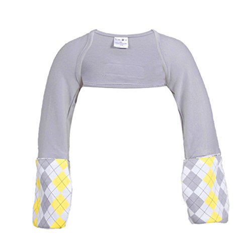 Scratch Me Not Flip Mitten Sleeves - Baby Boys' Girls' Stay On Scratch Mitts, Gray Argyle, 5T