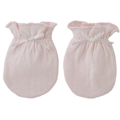 3 Pairs Baby Soft Cotton Newborn Infant Anti-scratch Handguard Mittens Glove (pink)