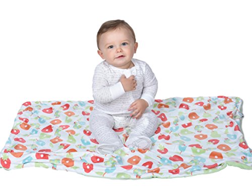 Toddler Blanket, Very Hungry Caterpillar Baby Blanket, Plush, Soft, Large Crib Blanket, Kids Blanket, Double Layer Blanket, Stroller Cover, 30'' x 40'' ,Green, Neutral