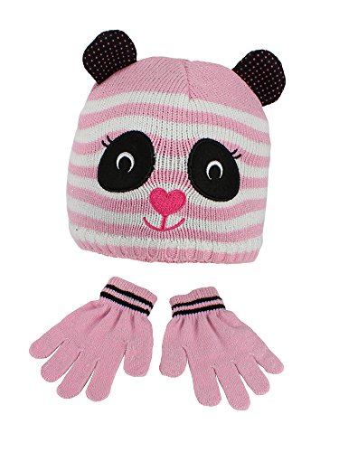 S.W.A.K Toddler Girls Hat And Gloves Sets- Pink