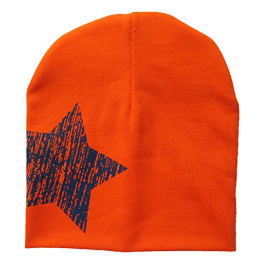 Mikey Store Winter Warm Child Toddler Hairball Cap Boy Girl Knit Beanie Hat Crochet (Orange)