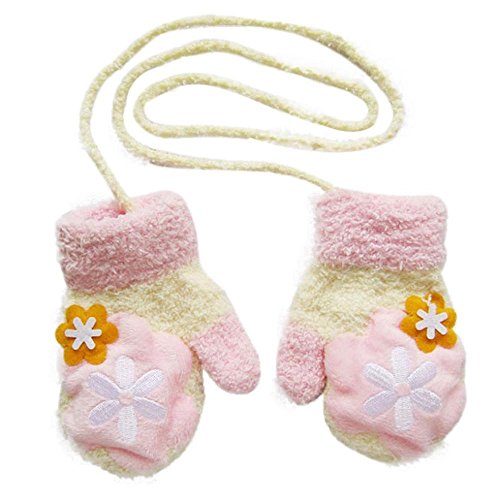 Children's Gloves,Amamary88 Hot Cute Coral Velvet Glove Infant Baby Girls Boys Of Winter Warm Gloves (Pink)