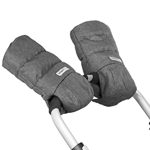 Unique Waterproof Hand Muff Gloves Attached on Baby Strollers - Extra Thick Winter Mitt with Heat Retention Lining - Anti-Freeze Quality – Unisex for Both Parents and Caregivers - One Size Fits All