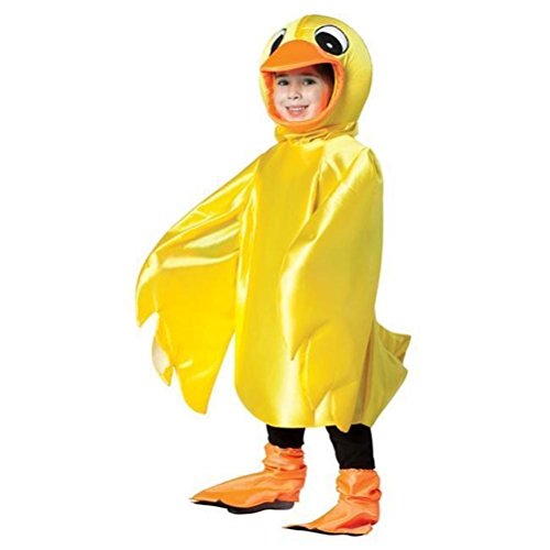 Funny Rubber Ducky Toddler Child Costume Lightweight Yellow Duck Bird 3T-4T
