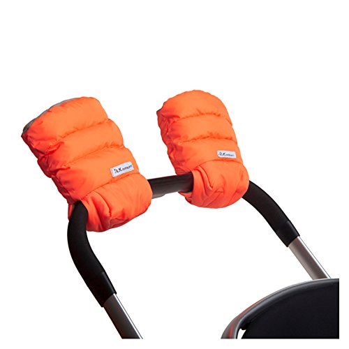 7AM Enfant WarMMuffs 212, Wind and Water-Resistant Stroller Gloves with Universal Fit, Best for Freezing Winter Conditions, (Neon Orange, One Size, Set of 2)