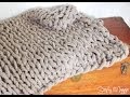 How to Arm Knit a Blanket in 45 Minutes with Simply Maggie (with out takes)