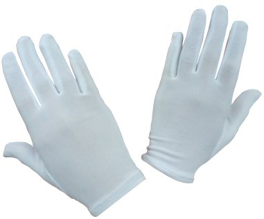 N'Ice Caps Girls Stretch White Special Occasion Parade Gloves (1-3yrs)