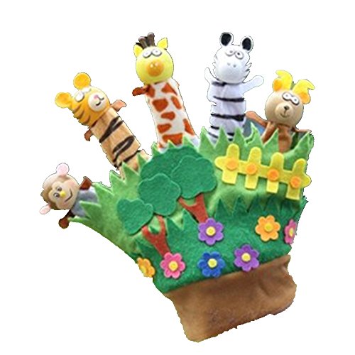 Baby Toy Toddler Zoo Play Gift Animal Story Telling Finger Puppet Hand Glove New
