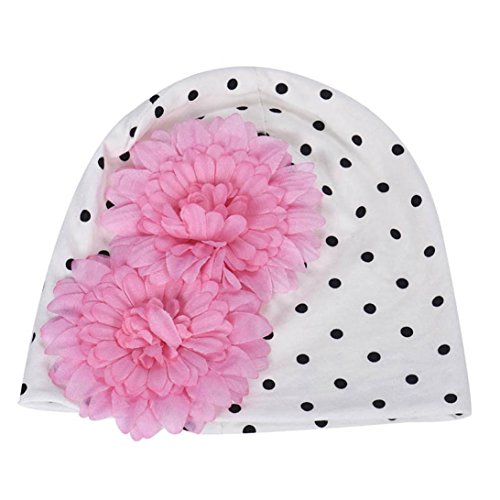 Baby Hat, Yasalu Fashion Warm Baby Girl's Flower Hat (White)