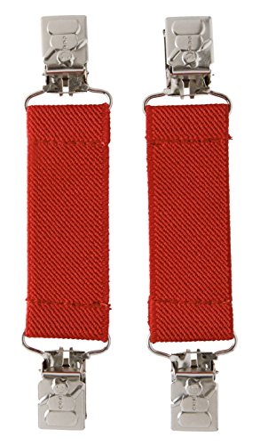 Sportoli™ Kids Elastic and Metal Glove and Mitten Clips with Snowman Accent - Red