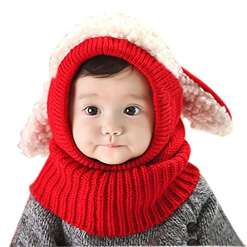 FEITONG(TM) Lovely Winter Baby Kids Girls Boys Warm Woolen Coif Hood Scarf Caps Hats
