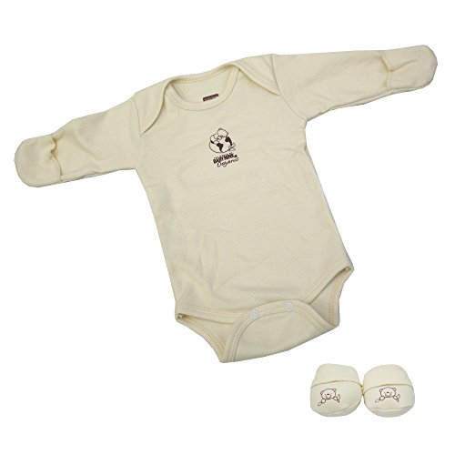 Baby Mink 100% Organic Cotton 2 Piece Newborn Set: Long Sleeve Onesie & Booties