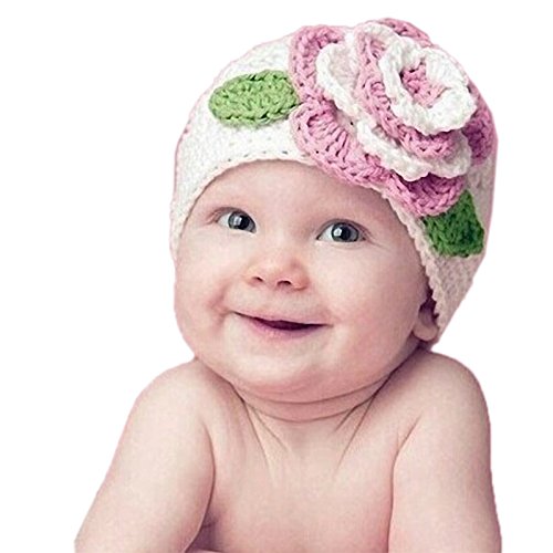 Baby Product,Lisingtool 2016 Cute Big Flower Baby Kids Infant Toddler Girl Warm Beanie Knit Hat Cap