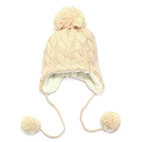 MIOIM Winter Kids Baby Boys Girls Woolen Earflap Knitted Beanie Hat Ski Cap