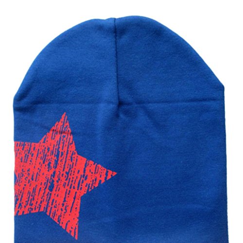 Mikey Store Winter Warm Child Toddler Hairball Cap Boy Girl Knit Beanie Hat Crochet (Blue)