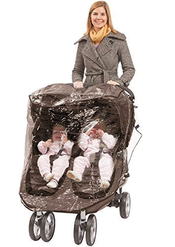 Comfy Baby Rain Cover Custom Designed to Fit the City Mini Double Stroller, Perforated Air Vents For Air Circulation, Reinforced Side and Bottom Velcro for a Snug Fit.(Newly Designed)