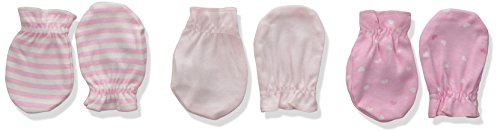 The Children's Place Baby Sweet Mittens (Pack of 3), Baby Pink, 0-6 Months