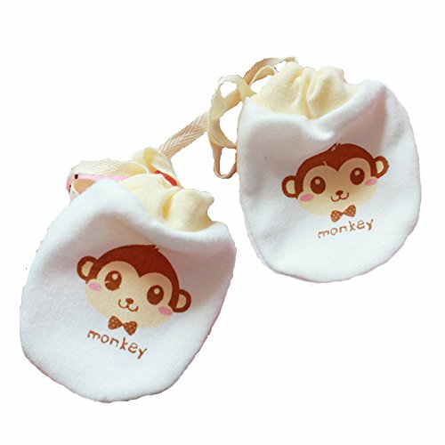Cotton Blend Lovely Baby Proof Gloves Comfortable Breathe Freely Anti Scratching Newborn Mitten Full Finger (yellow)