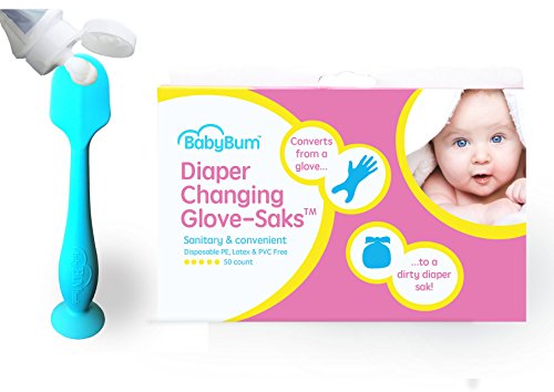 Blue BabyBum Brush & Diaper Changing Glove-Saks