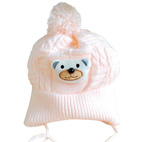 MIOIM Newborn Baby Girls Boys Cute Knitted Bobble Hat Warm Soft Pom-Pom Cap Bonnet