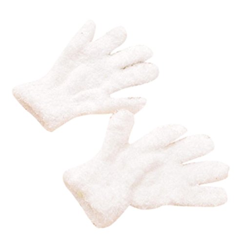 Mikey Store Infant Baby Girls Boys Winter Warm Gloves (White)