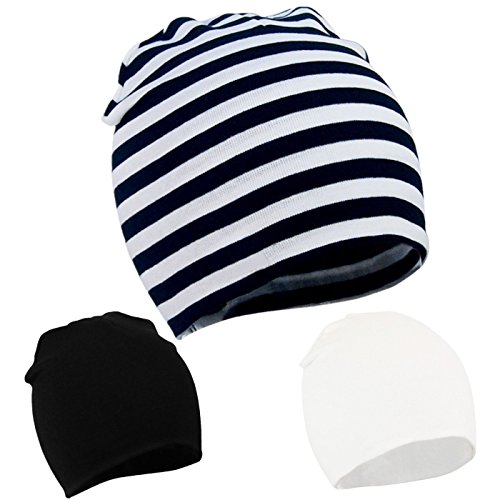 Zando Baby Kids Cute Soft Cotton Knitted Toddler Infant Hat Beanies Cap A 3 Pack-Mix Color3 Small (0-12 months)