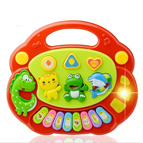 Education toys,Elevin(TM)New Baby Kid Children Useful Popular Animal Farm Piano Music Instrument Toy Developmental Red Gift