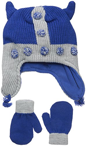 The Children's Place Baby Novelty Hat and Mittens Set, Viking/Inked, X-Small/6-12 Months