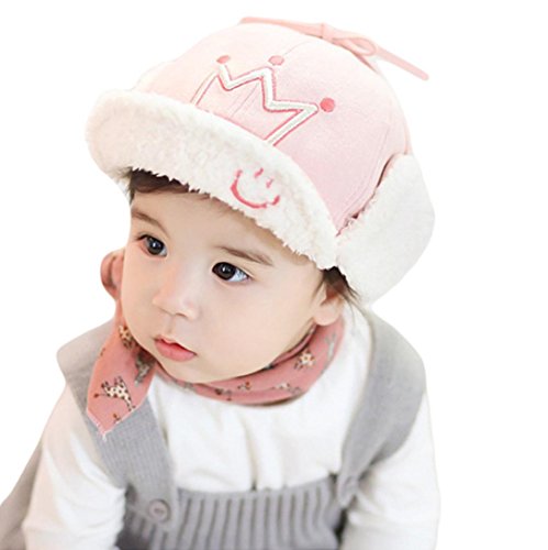 Charberry Winter Baby Beanie Cap Warm Cute Kids Boys Girls Toddler Hat (Pink)