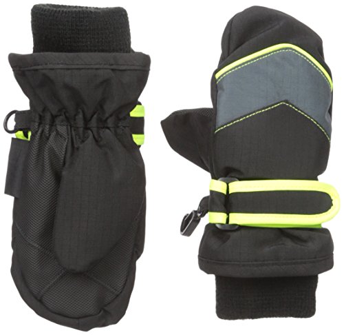 The Children's Place Big Boys Three-In-One Mittens, Black, Small/12-24 Months