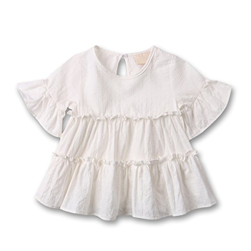 Baby Girl Dress / Skirt, Toddler Lotus Leaf Short Sleeve Cotton Dress 2017 New