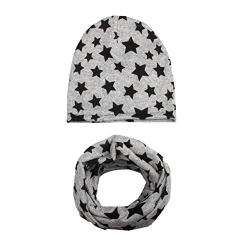 WuyiMC Clearance Toddler Baby Boy Girl Slouchy Beanie Hats Kids Winter Warm Caps with Scarf Collars 2 Styles (Style 2 - B)
