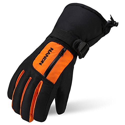 Magarrow Boys and Girls Warm Windproof Snowboard Gloves Waterproof Outdoor Ski Gloves (Black (b), X-Small (Fit kids 4-5 years old))