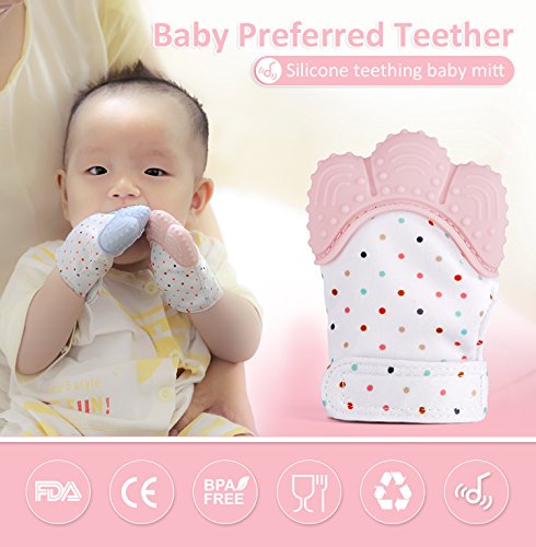Baby Teething Mitten (Pink 2-Pack)
