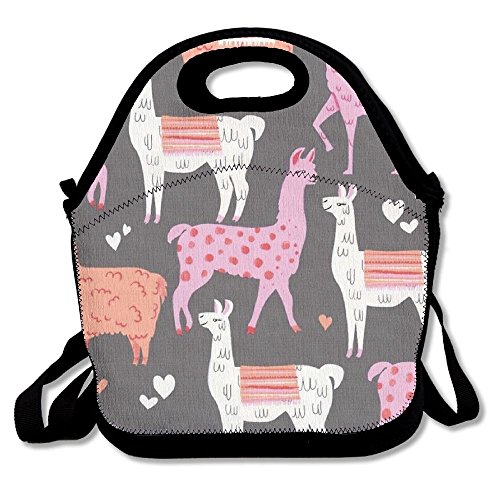 Llama Alpaca Insulated Lunch Bag Picnic Lunch Tote For Work, Picnic, Travelling