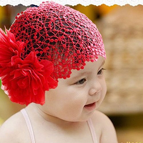 FEITONG(TM) Lovely Cute Flower Toddlers Infant Baby Girl Lace Hair Band Headband Headwear Hat Crochet (F)