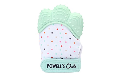 Teething Mitten For Babies is the Ultimate Self-Soothing Teething Toy. Teething Glove is BPA Free, Absorbs Drool & Washable. Adjustable Velcro Strap for Teething Babies aged 3-12 Months (Mint Green)