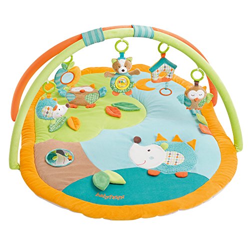 Fehn 071559 3-D-Activity-Decke Sleeping Forest - Spielbogen mit 5 abnehmbaren Spielzeugen für Babys Spiel & Spaß von Geburt an - Maße: 80x105cm